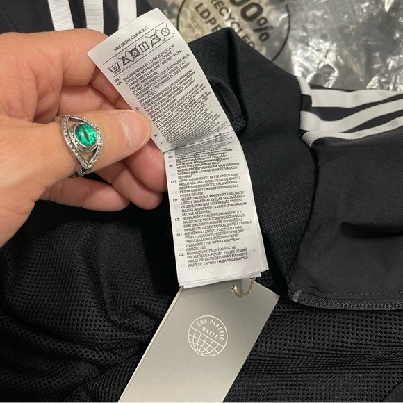 NWT Women Size Small Adidas Essentials 3-Stripes Multi-sport Track Jacket Black - Picture 11 of 13